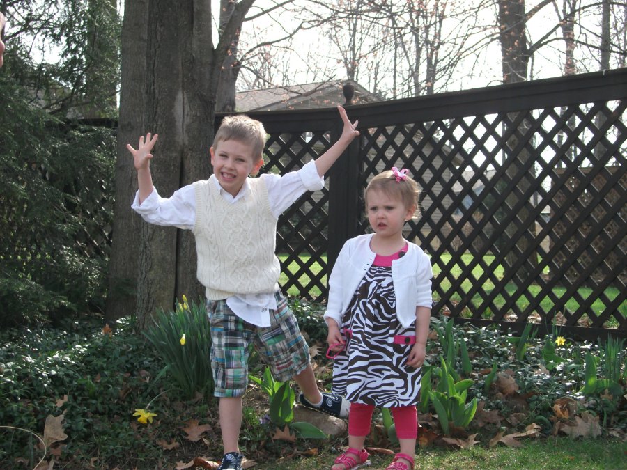 My 2 youngest celebrating Easter